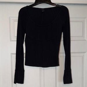 Forever 21 Black Long Sleeve Top